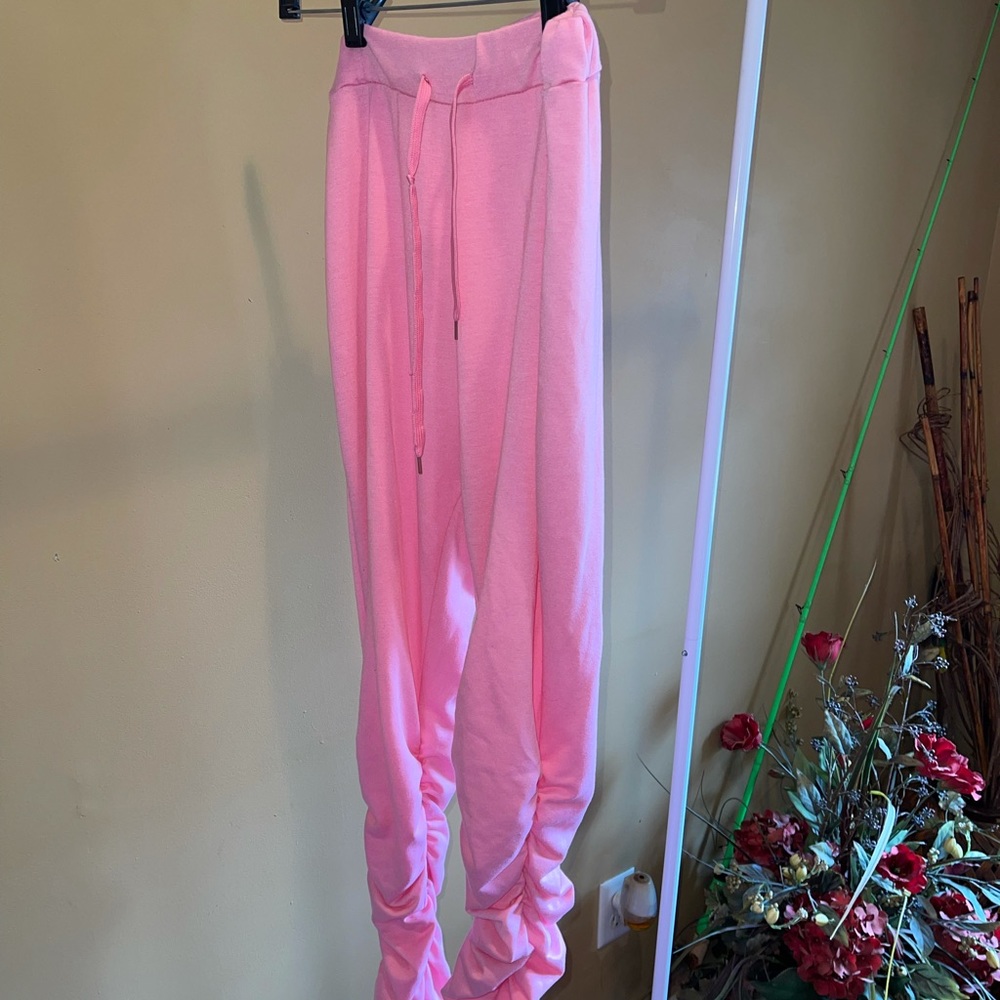Pink Stacked Legging Pants